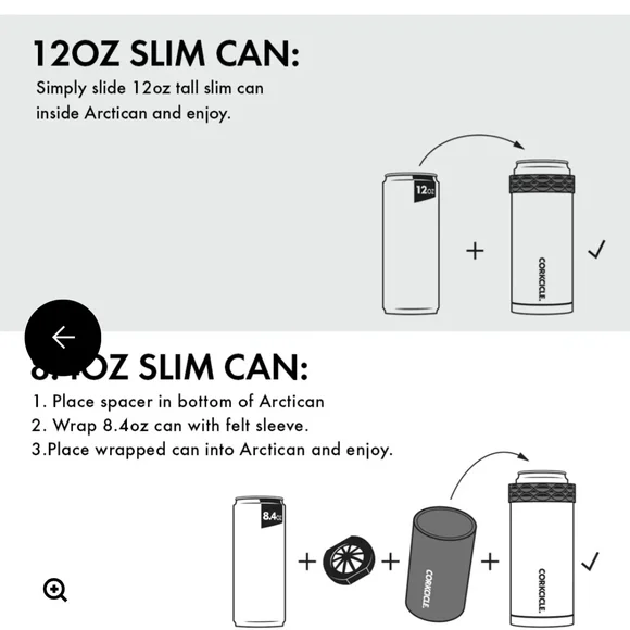 Corkcicle Slim Arctican - Turquoise Can Cooler - Picture 8 of 9